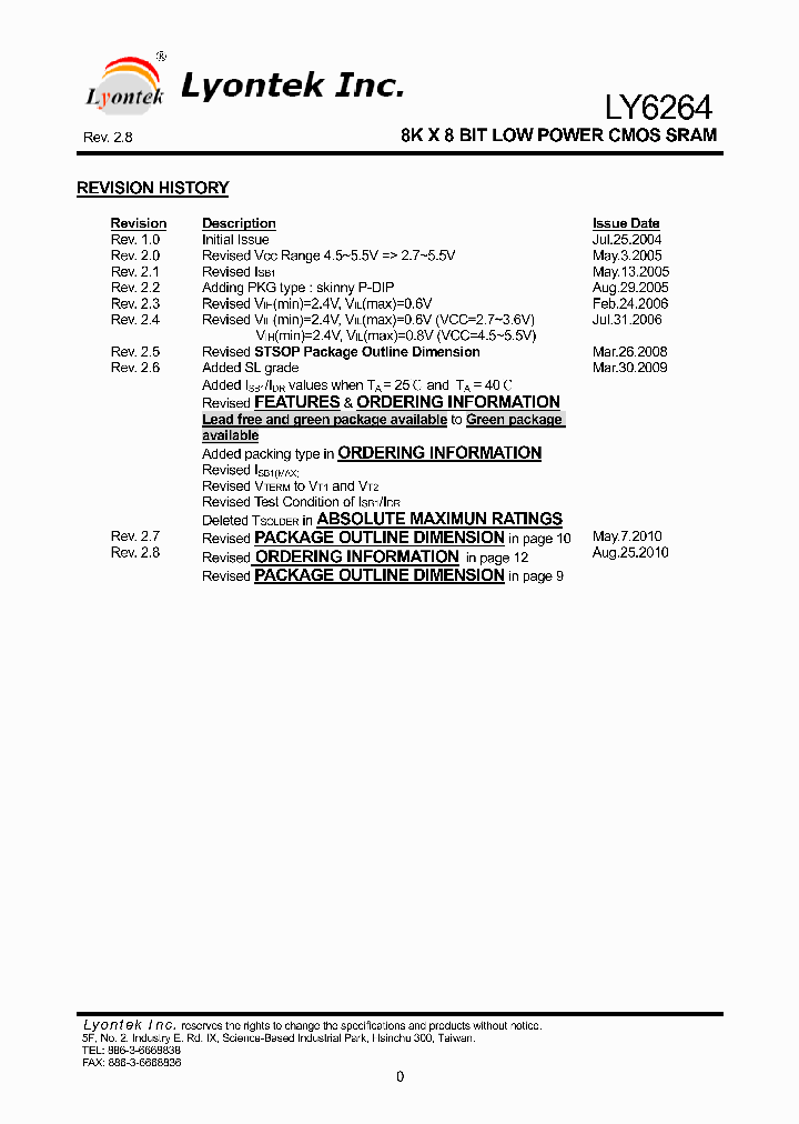 LY6264RL-35LLET_7333339.PDF Datasheet