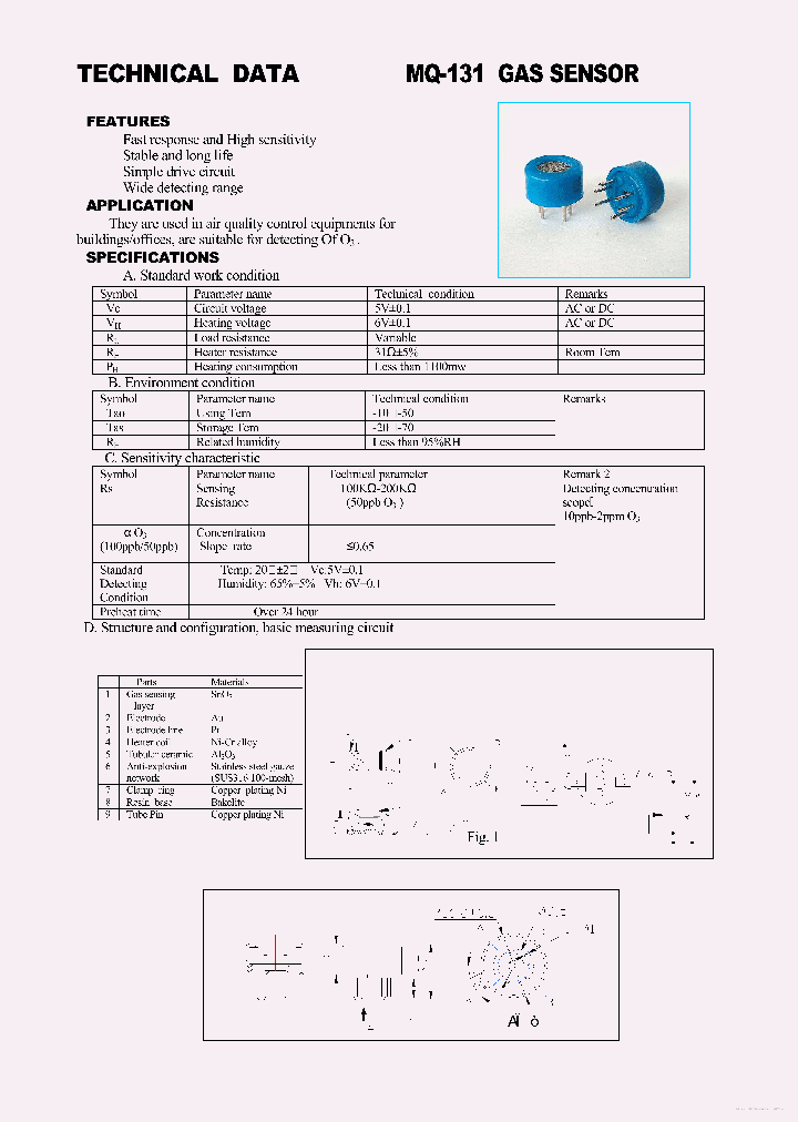 MQ-131_7338187.PDF Datasheet Download --- IC-ON-LINE