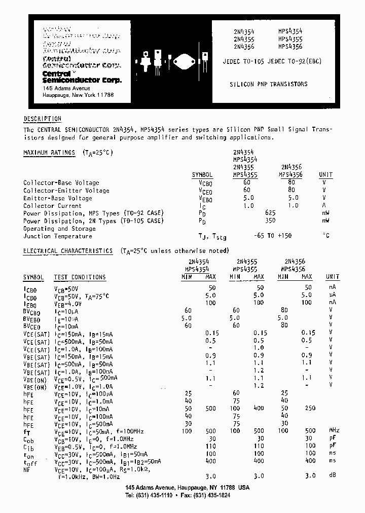 MPS4354_7338260.PDF Datasheet