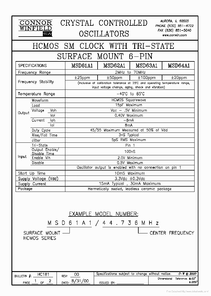 MSD63A1_7339168.PDF Datasheet