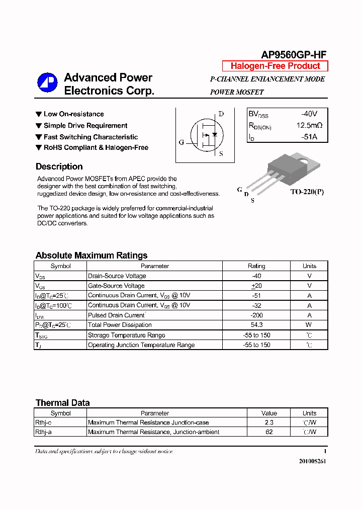 AP9560GP-HF_7339926.PDF Datasheet