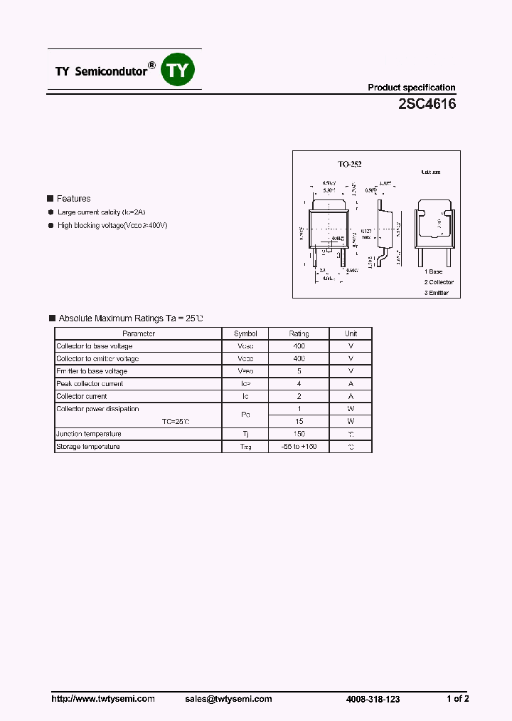 2SC4616_7352503.PDF Datasheet Download --- IC-ON-LINE