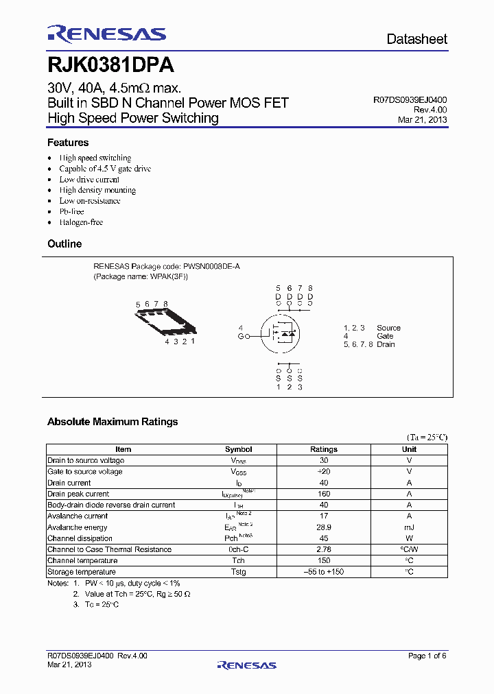 RJK0381DPA_7353341.PDF Datasheet