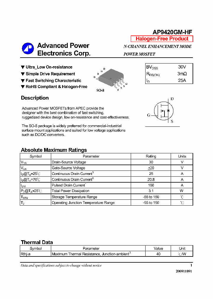 AP9420GM-HF_7369610.PDF Datasheet