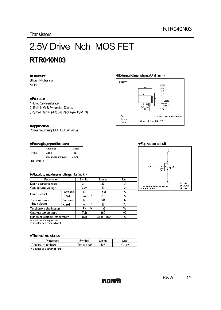 RTR040N03TL_7430496.PDF Datasheet