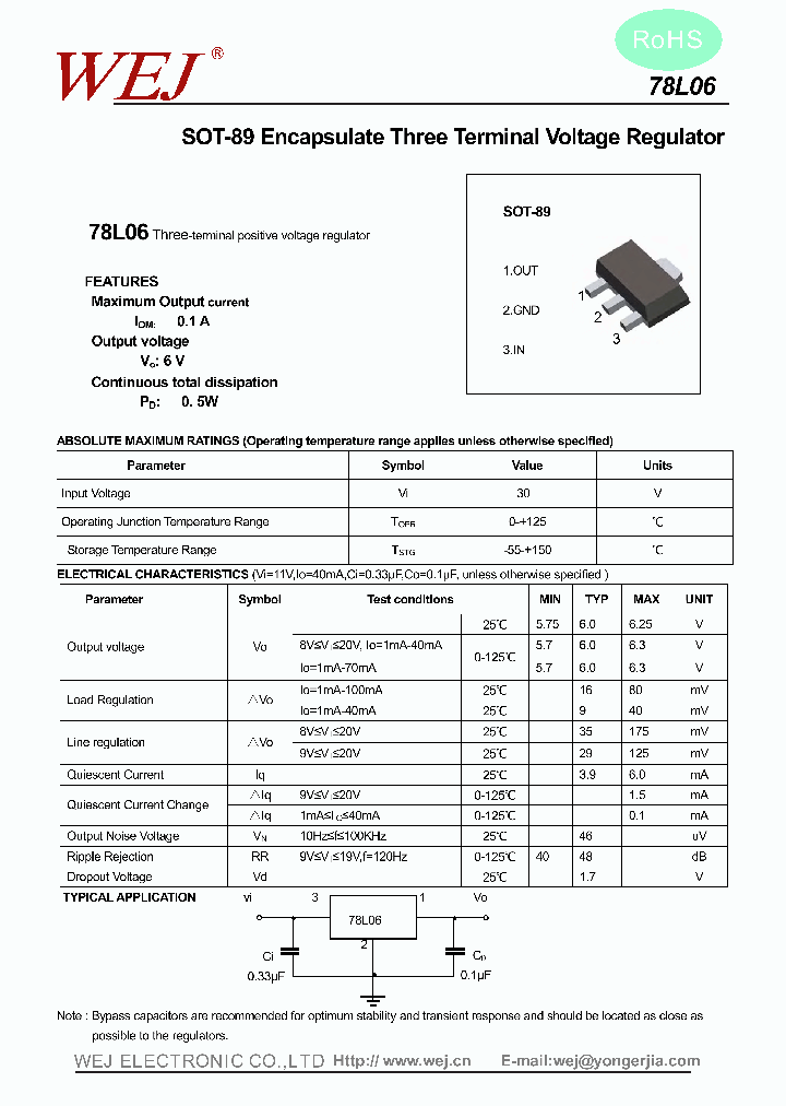 WEJ78L06-SOT-89_7456701.PDF Datasheet