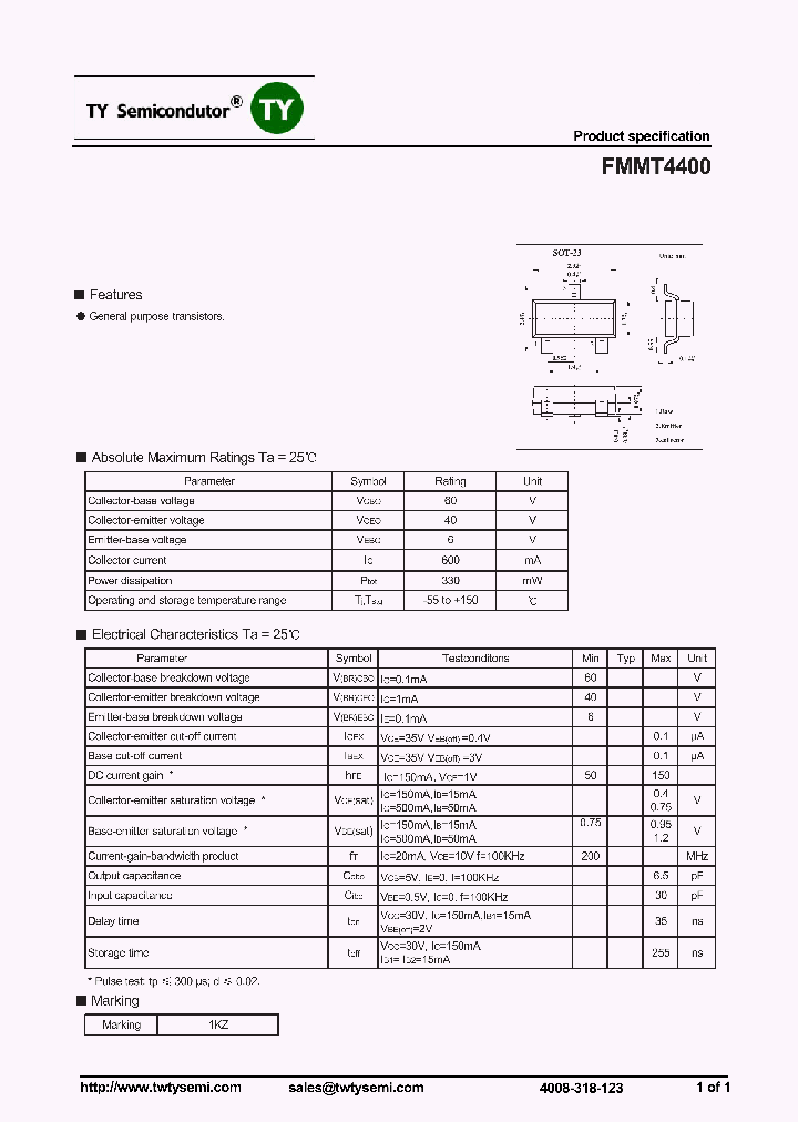 FMMT4400_7476040.PDF Datasheet