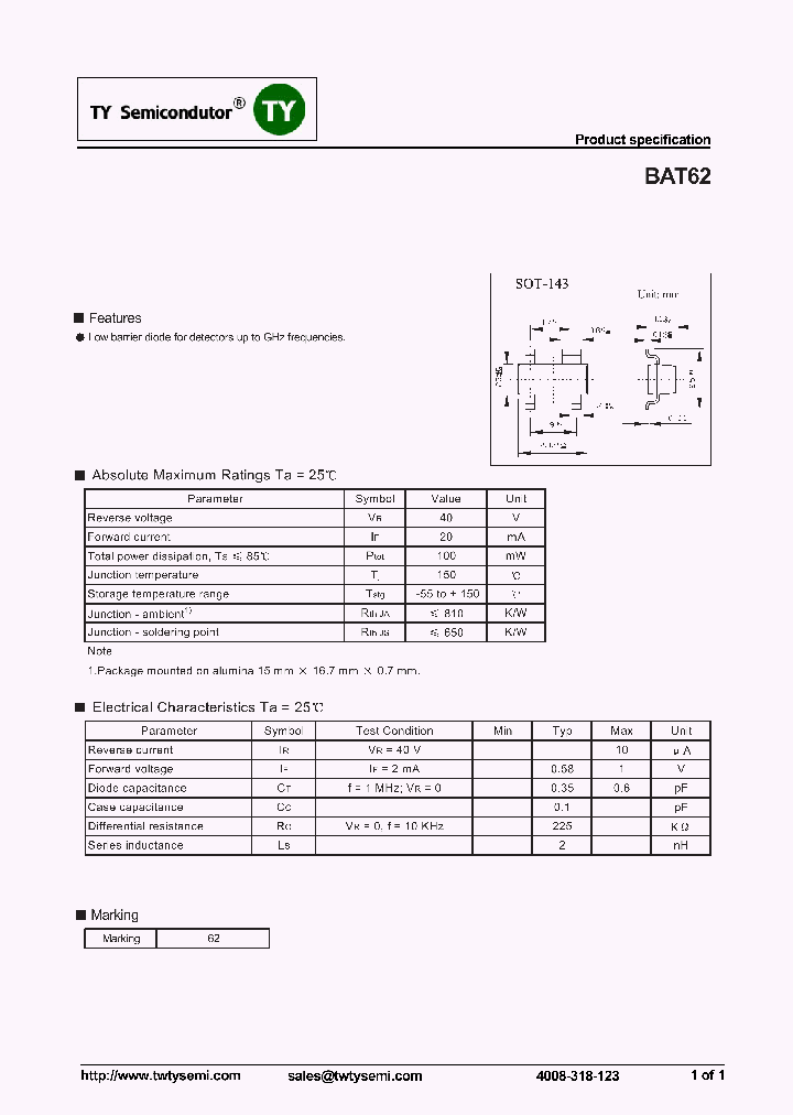BAT62_7484521.PDF Datasheet
