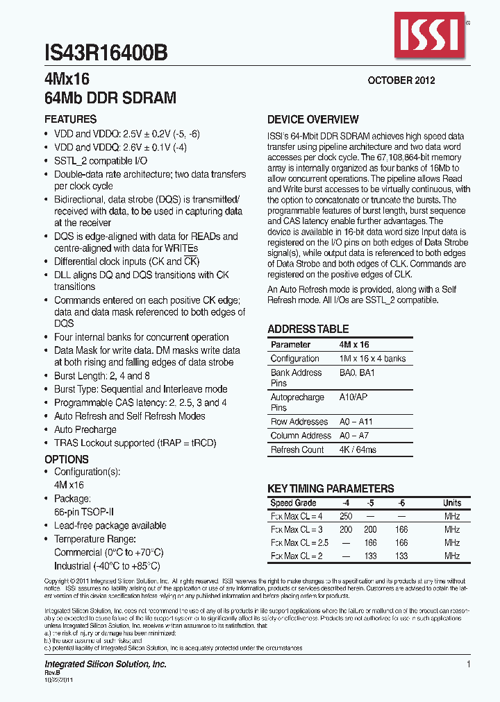 IS43R16400B_7484803.PDF Datasheet