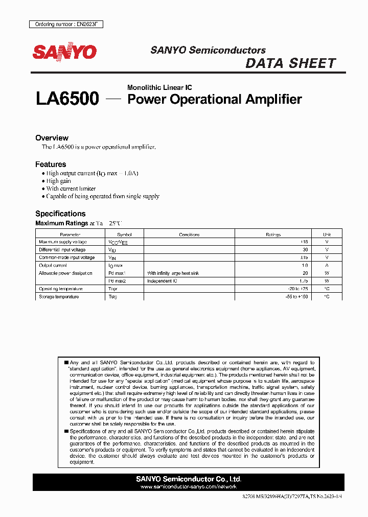 LA6500_7486380.PDF Datasheet