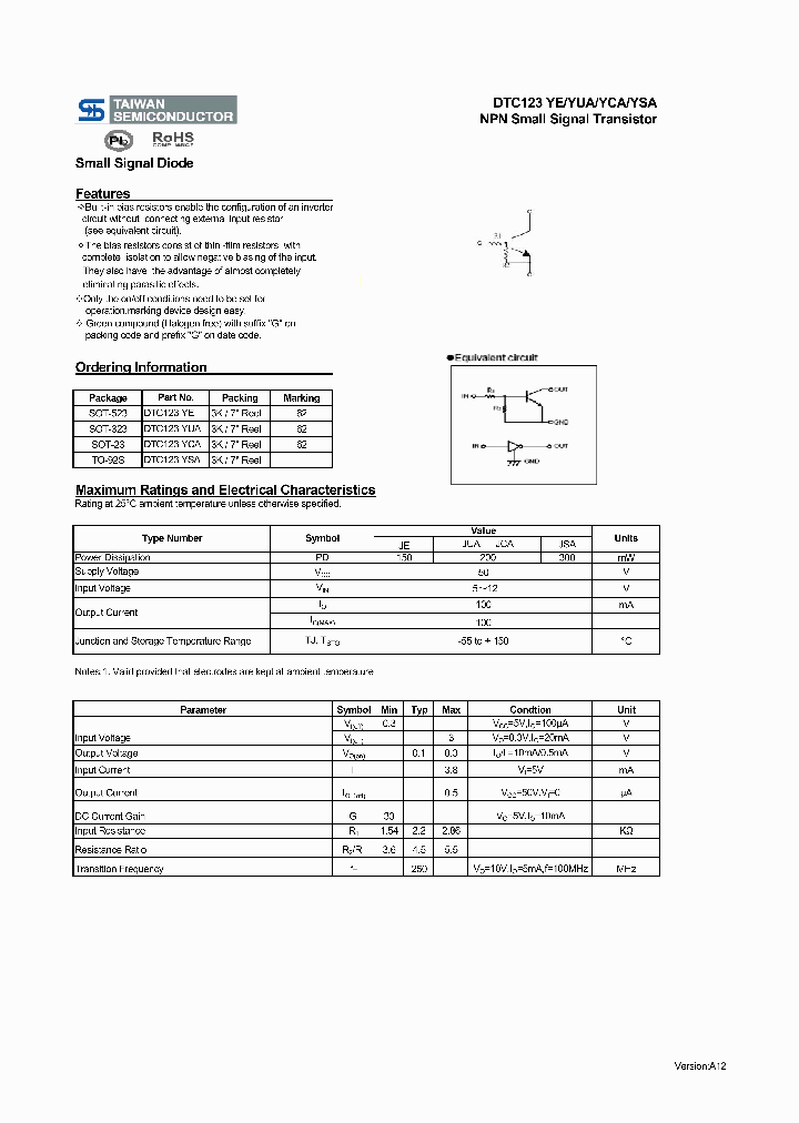 DTC123-YSA_7486724.PDF Datasheet