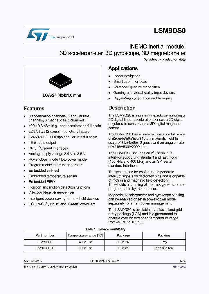 LSM9DS0_7486614.PDF Datasheet