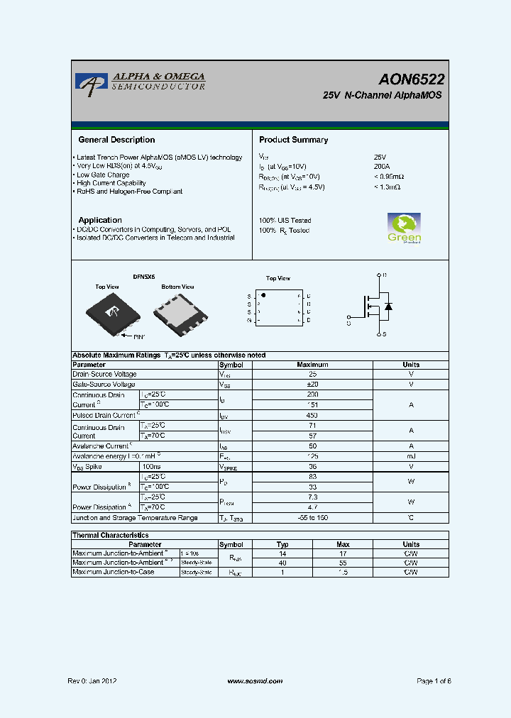 AON6522_7492157.PDF Datasheet