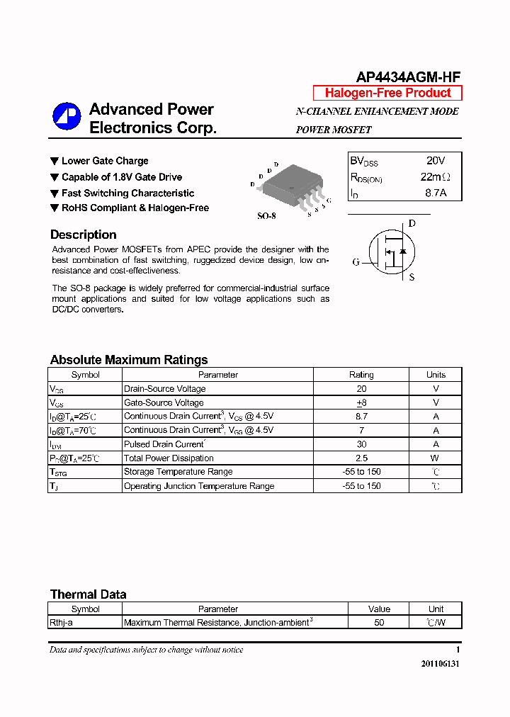 AP4434AGM-HF_7497467.PDF Datasheet