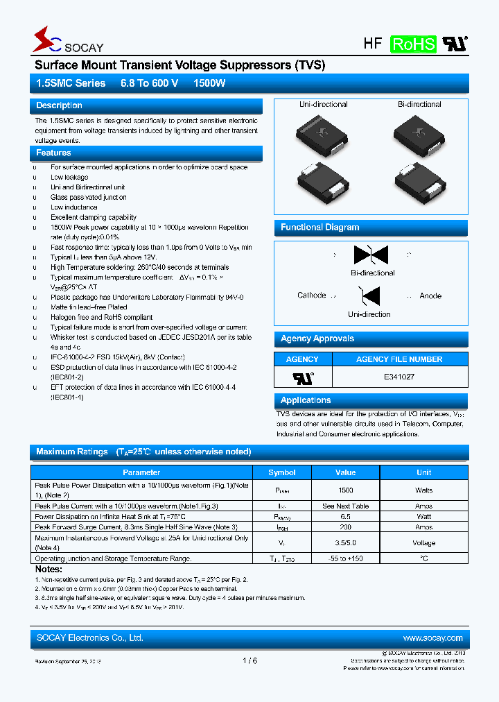 15SMC100A_7507165.PDF Datasheet