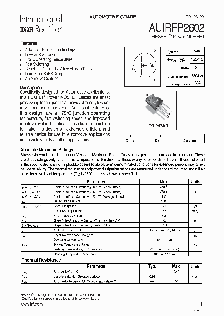 AUIRFP2602_7508238.PDF Datasheet