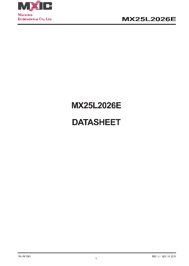 MX25L2026E_7527503.PDF Datasheet