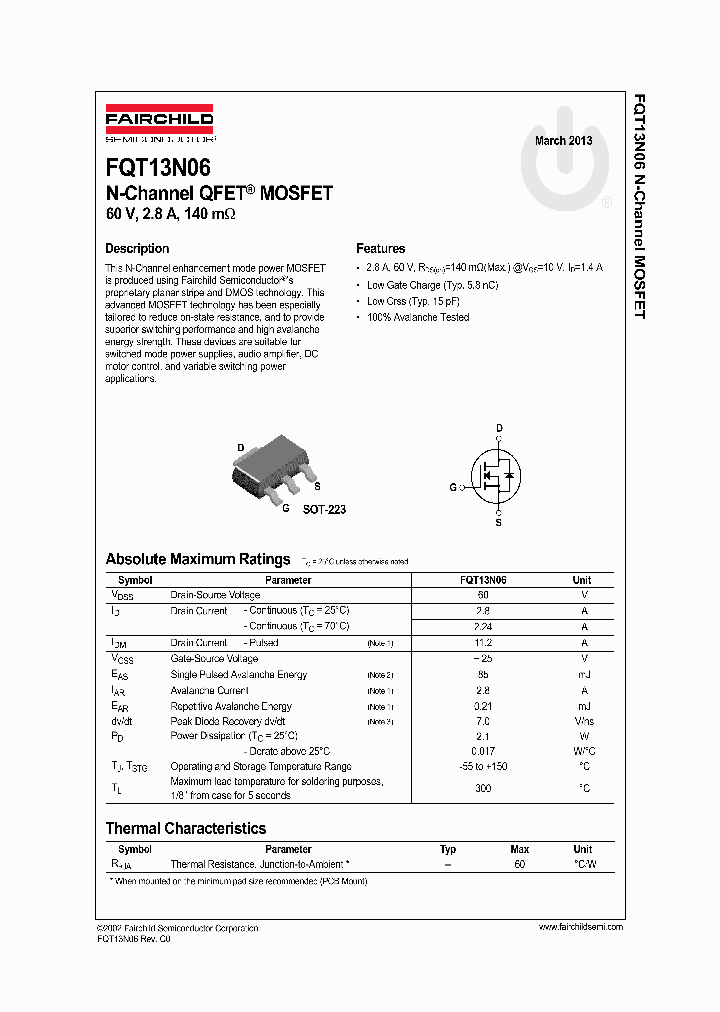 FQT13N06_7531952.PDF Datasheet