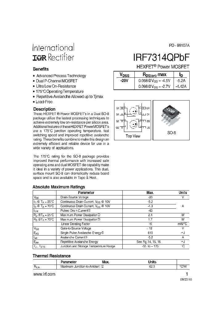 IRF7314QPBF_7534795.PDF Datasheet