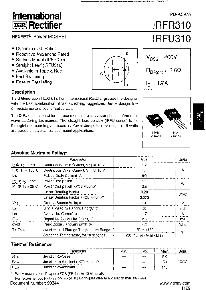 IRFR310_7537870.PDF Datasheet