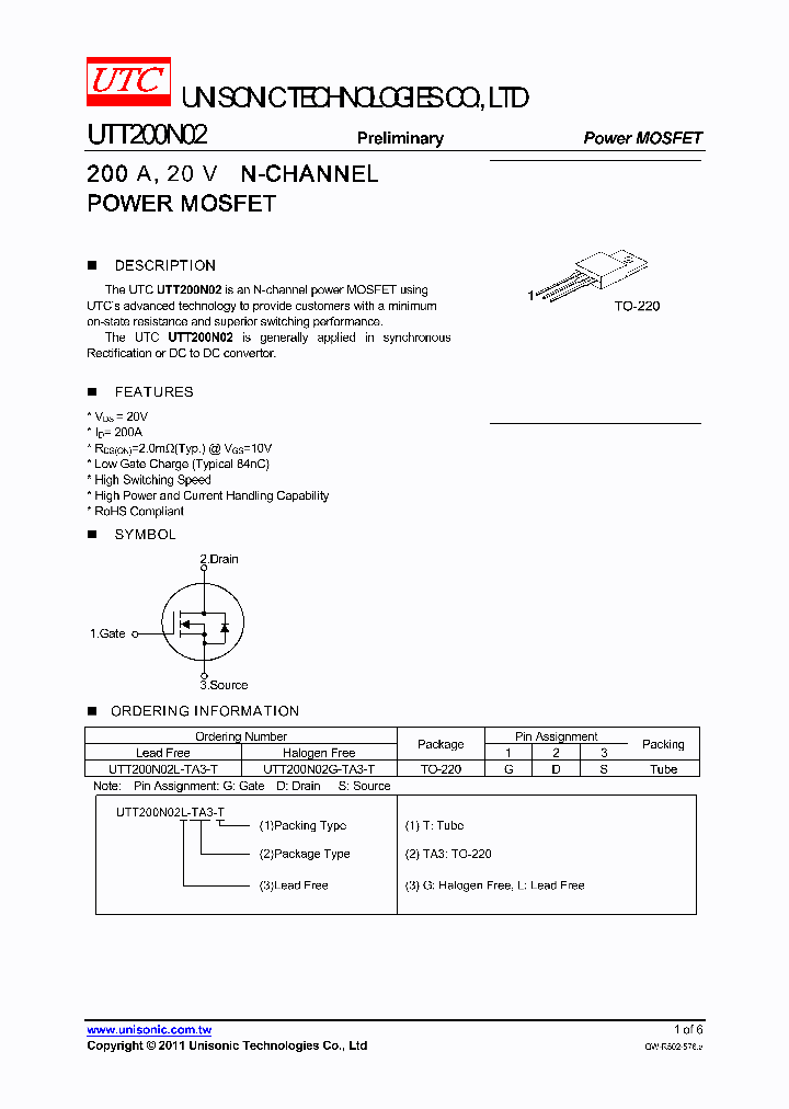 UTT200N02_7540097.PDF Datasheet