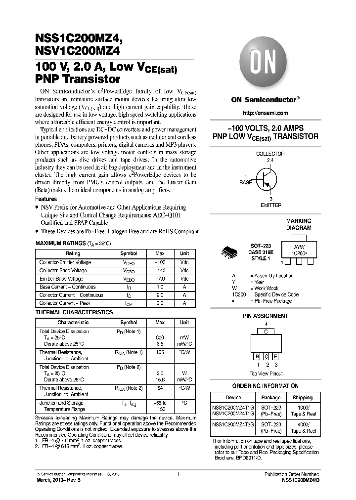 NSS1C200MZ4T1G_7543216.PDF Datasheet