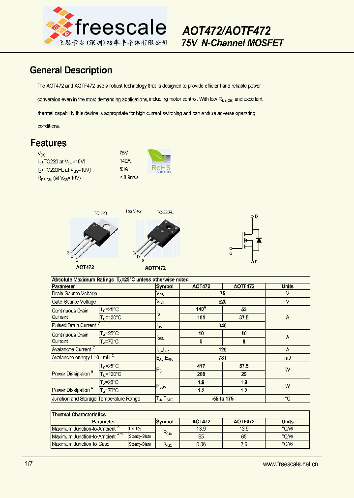 AOT472_7546944.PDF Datasheet