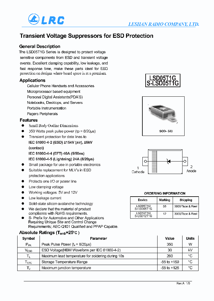 LSD05T1G_7547606.PDF Datasheet