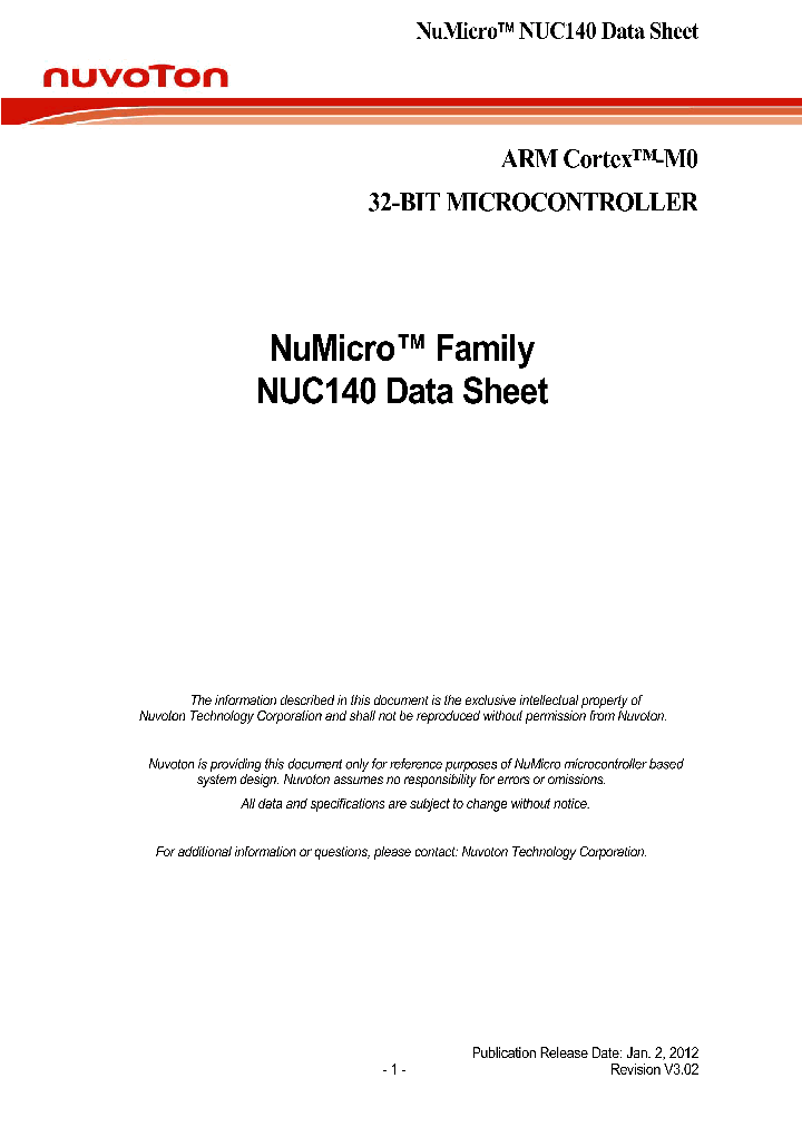 NUC140VE3CN_7553102.PDF Datasheet