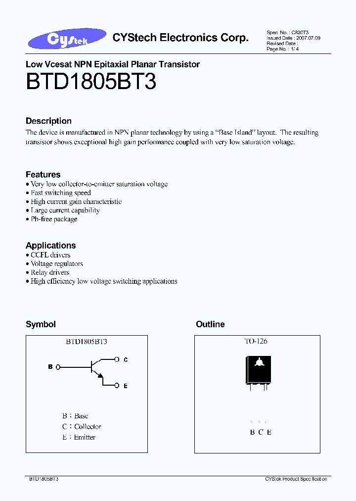 BTD1805BT3_7565671.PDF Datasheet