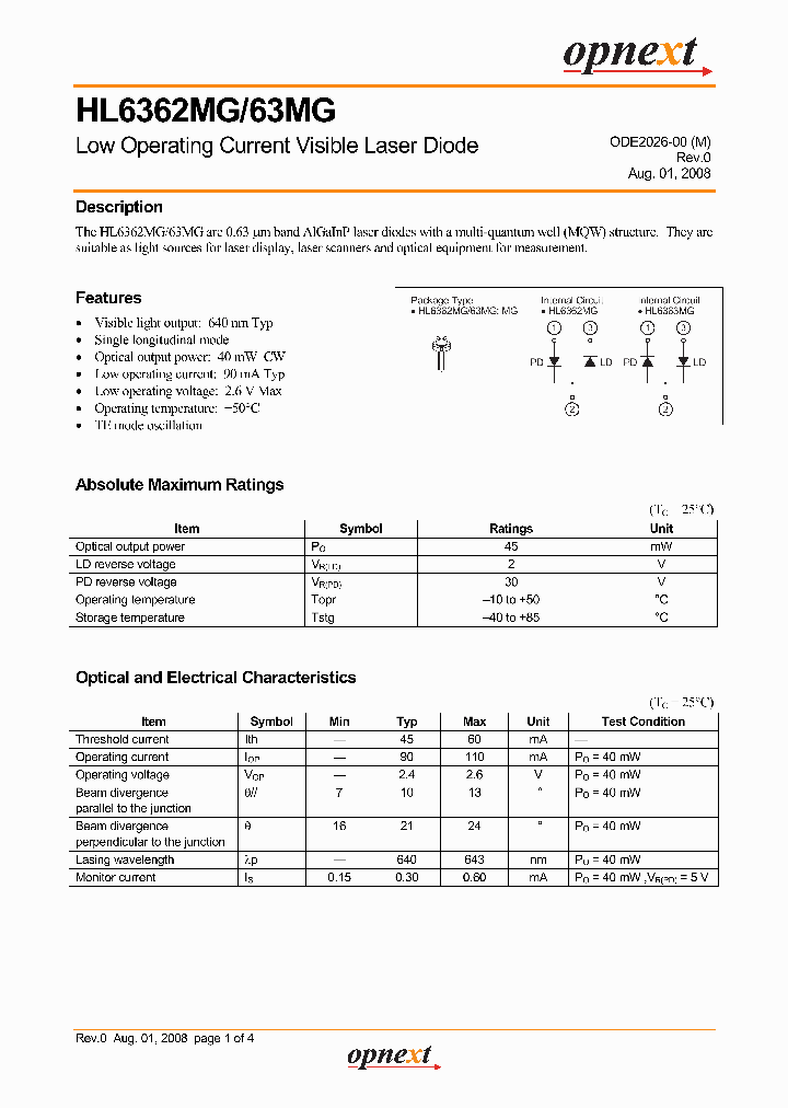 MG01-A_7568145.PDF Datasheet Download --- IC-ON-LINE