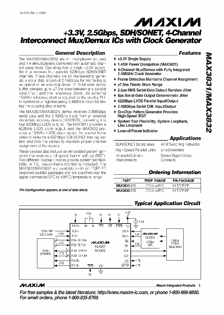 MAX3831UCB-TD_7569496.PDF Datasheet
