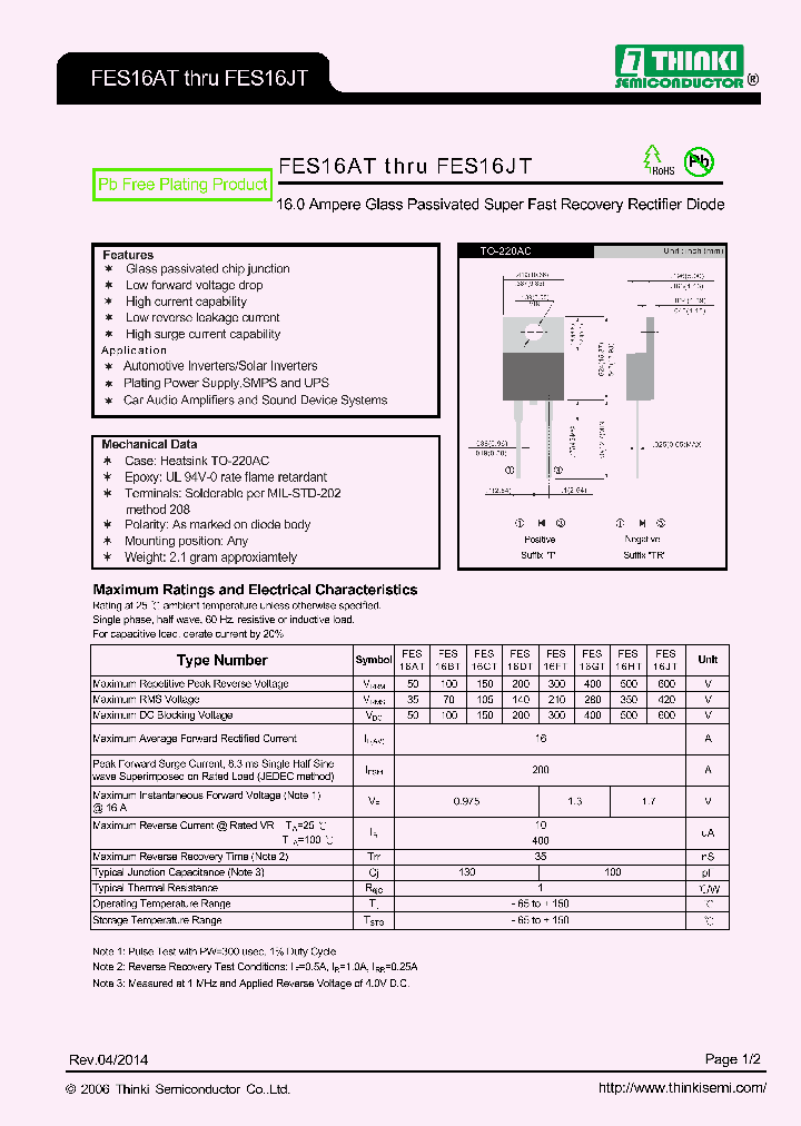 FES16BT_7576552.PDF Datasheet