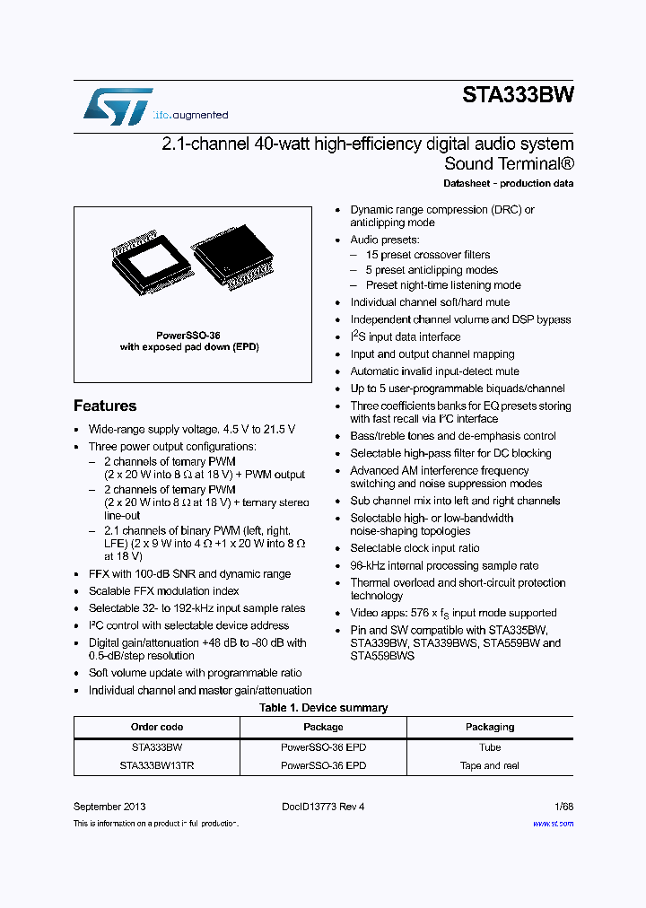 STA333BW_7591098.PDF Datasheet