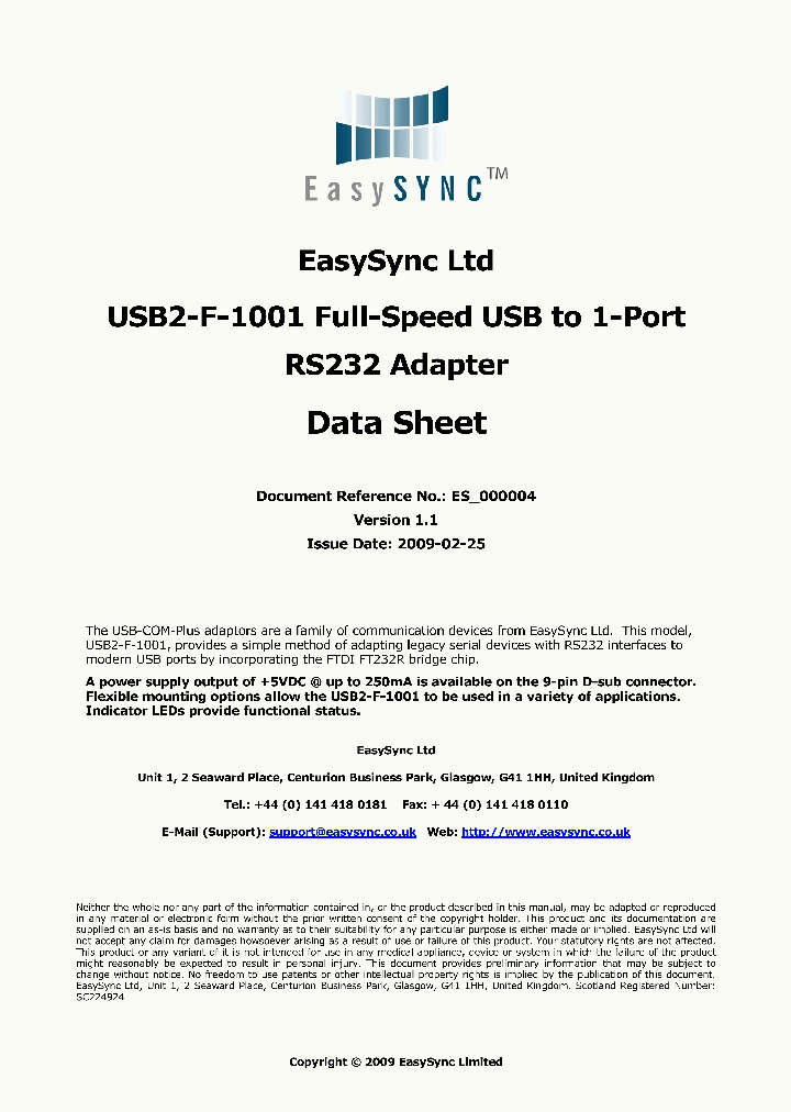 USB2-F-1001_7594215.PDF Datasheet
