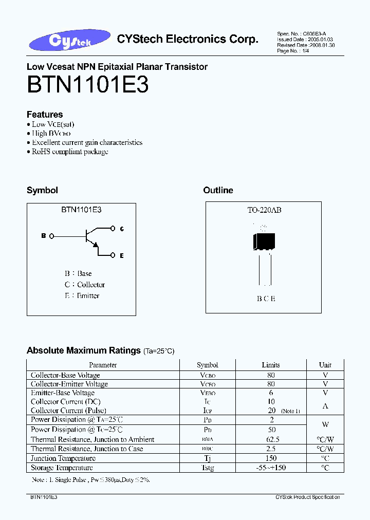 BTN1101E3_7595250.PDF Datasheet
