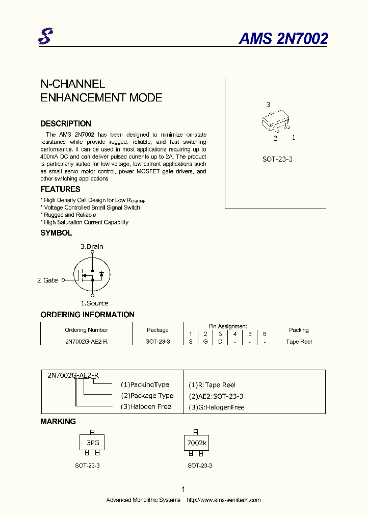 AMS2N7002_7597066.PDF Datasheet