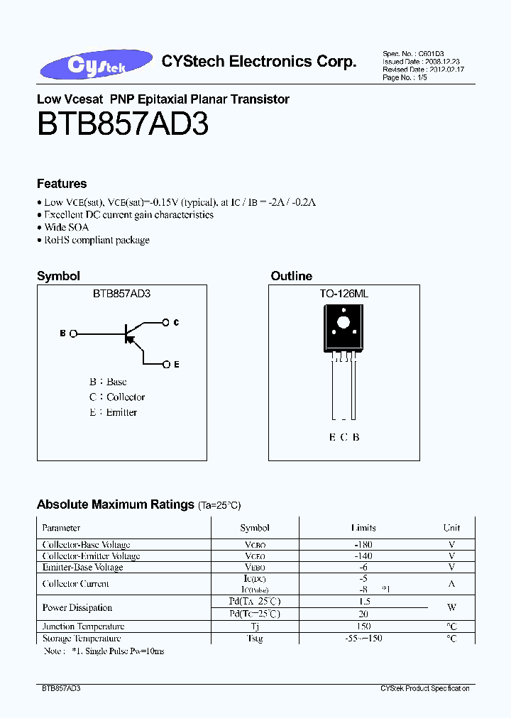 BTB857AD3_7597940.PDF Datasheet