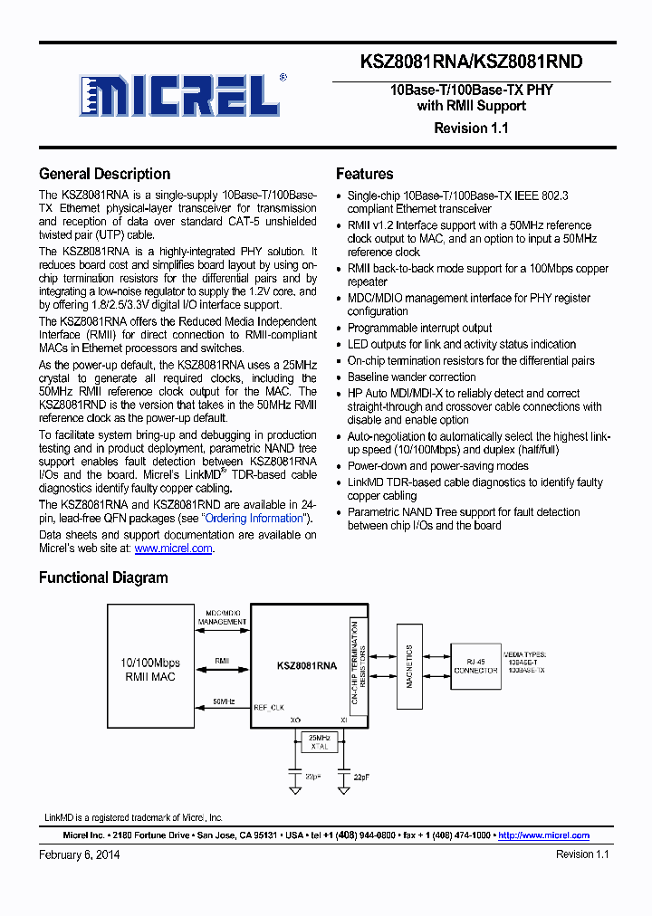 KSZ8081RNACA_7599841.PDF Datasheet