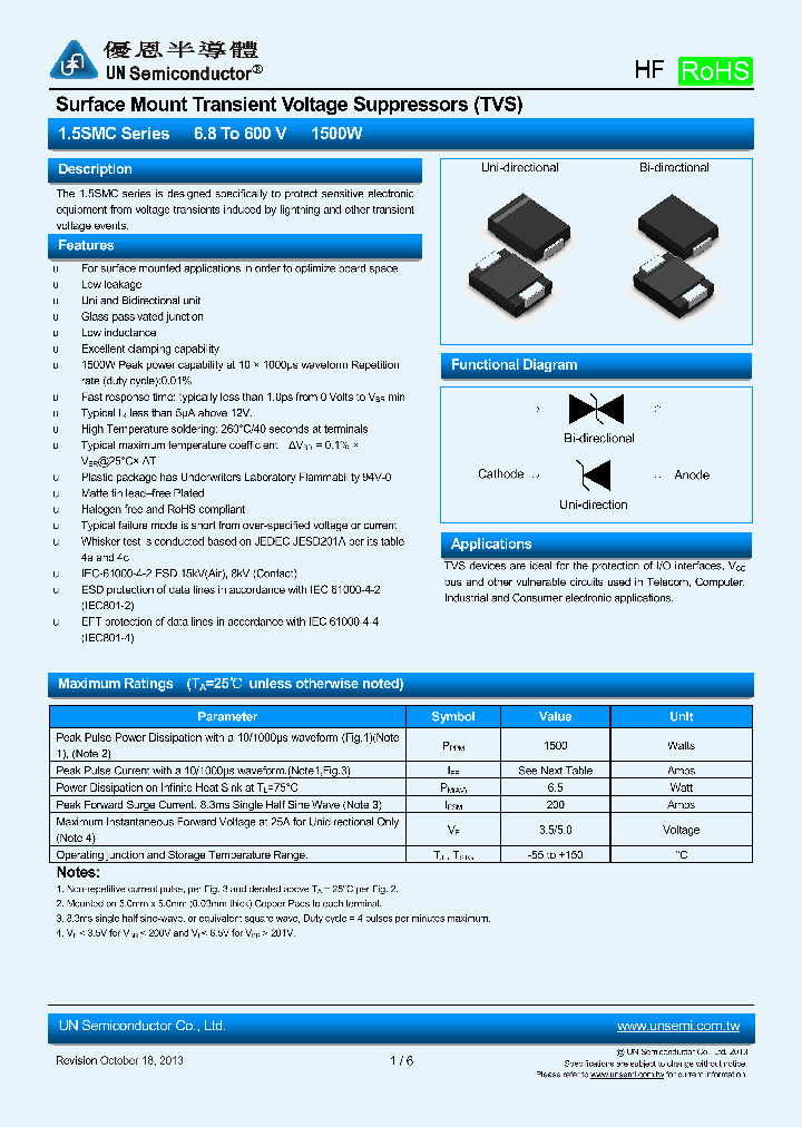 15SMC400A_7602854.PDF Datasheet