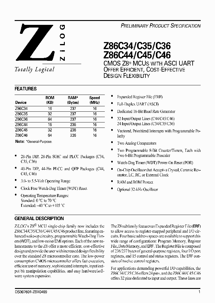 Z86C35_7609941.PDF Datasheet