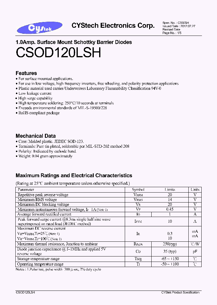 CSOD120LSH_7616346.PDF Datasheet