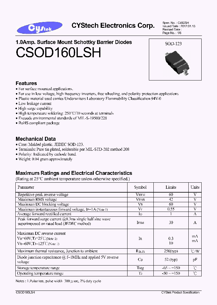 CSOD160LSH_7616348.PDF Datasheet