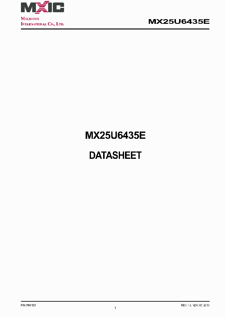 MX25U6435E_7620131.PDF Datasheet