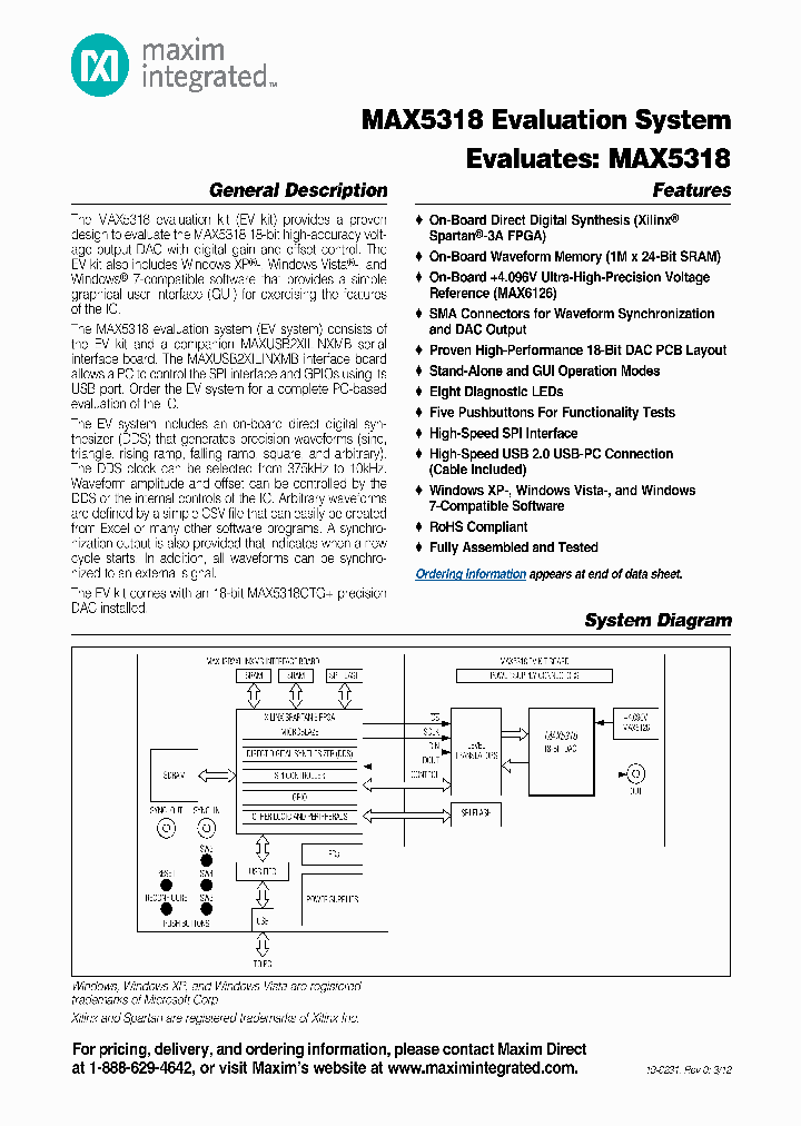 MAX5318EVSYS_7625755.PDF Datasheet