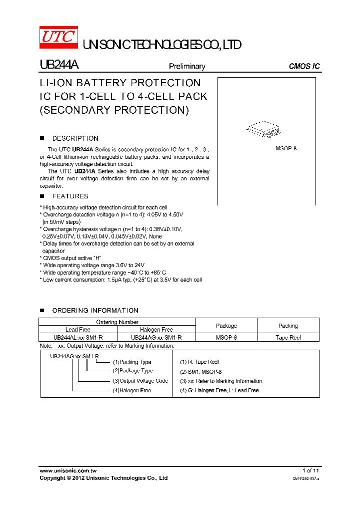 Ub244ag Ae Sm1 R Pdf Datasheet Download Ic On Line