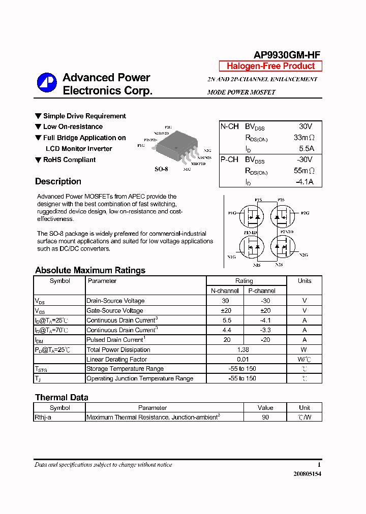 AP9930GM-HF_7641778.PDF Datasheet