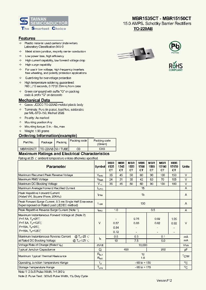 MBR15150CT_7664057.PDF Datasheet