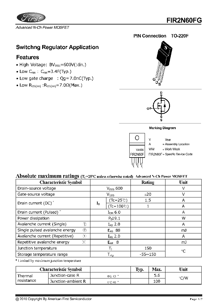 FIR2N60FG_7667852.PDF Datasheet