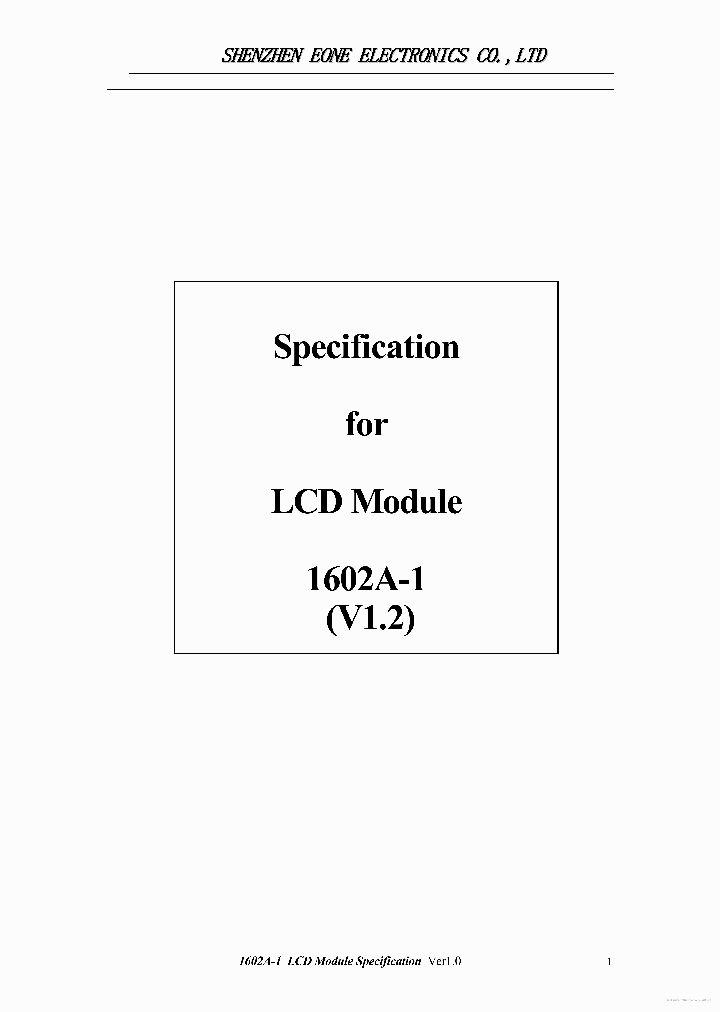 1602A-1_7672956.PDF Datasheet Download --- IC-ON-LINE